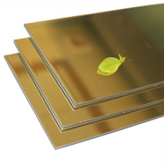 el panel ACP del espejo/paredes del panel de emparedado/techo de aluminio del panel con el espejo del oro